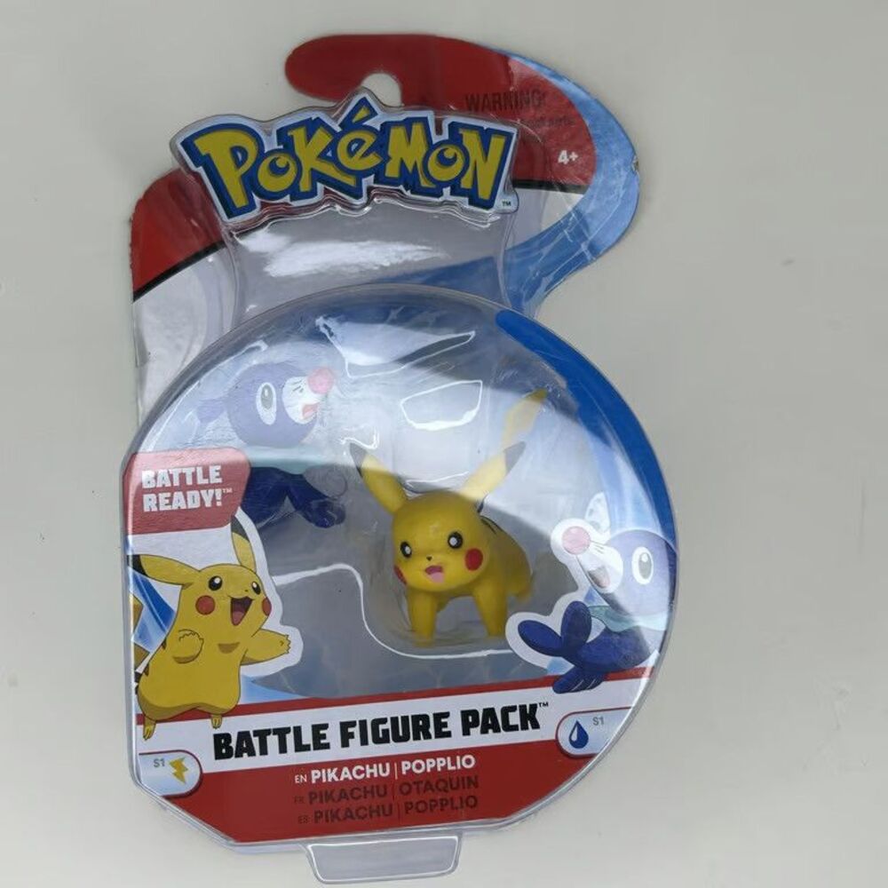 Pokemon Pikachu Popplio Battle Figure Pack Wicked Cool Toys Series 1 New Sealed